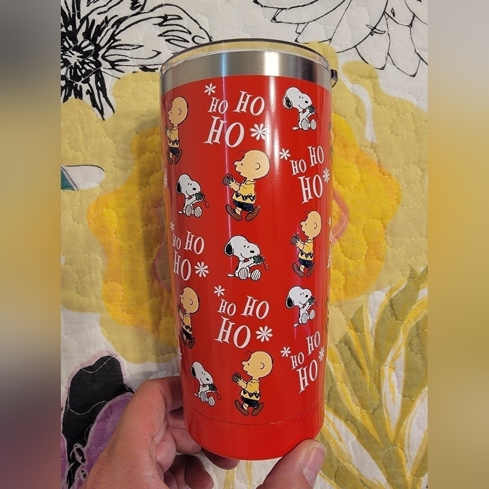 NWOT Charlie Brown & Snoopy Stainless Steel Tumbler Cup, 20 oz